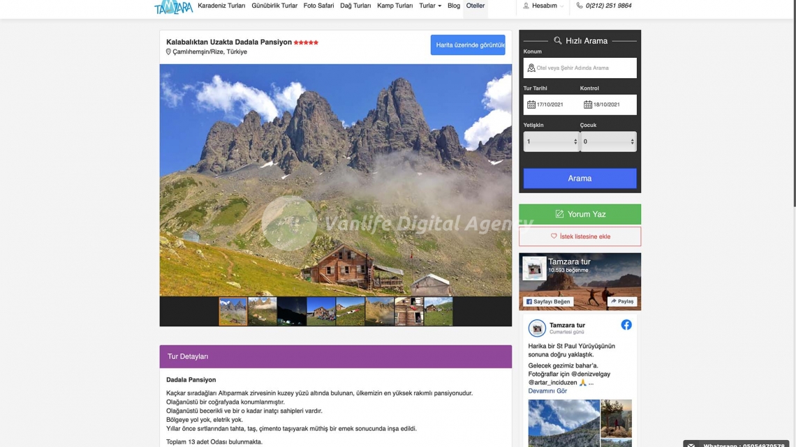 Tamzara Tur - Turizm Web Sitesi